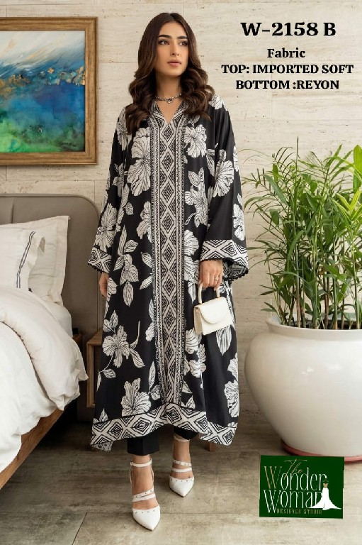 WONDER WOMAN D.NO 2158 NEW WHOLESALE READYMADE IMPORTED SOFT COMFORT WEAR LONG KAFTAN KURTIS COMBO FOR EXPORT