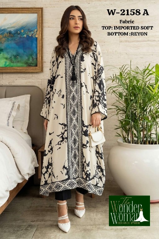WONDER WOMAN D.NO 2158 NEW WHOLESALE READYMADE IMPORTED SOFT COMFORT WEAR LONG KAFTAN KURTIS COMBO FOR EXPORT