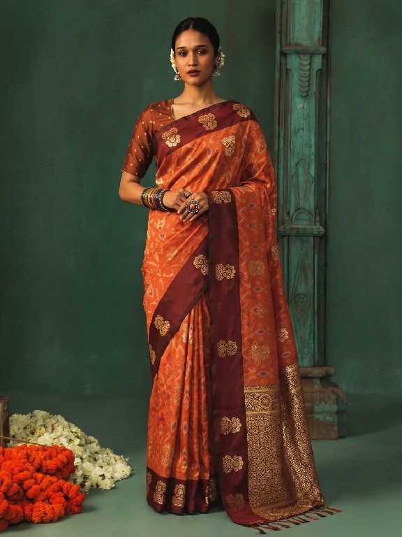 ASTITA KAUSHALYA SILK WHOLESALE SILK TRADITIONAL IKKAT PATTERN ELEGANT SAREES FOR WOMEN ONLINE
