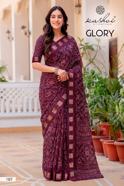 KASHVI CREATION GLORY WHOLESALE GEORGETTE PRETTY LOOK INDIAN SAREES FOR WOMEN ONLINE
