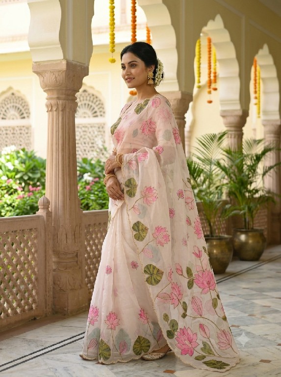 TEXTILEDEAL JR PRESENT SOFT TEBY SILK ELEGANT FLORAL DIGITAL PRINT INDIAN SAREES FOR EXPORT