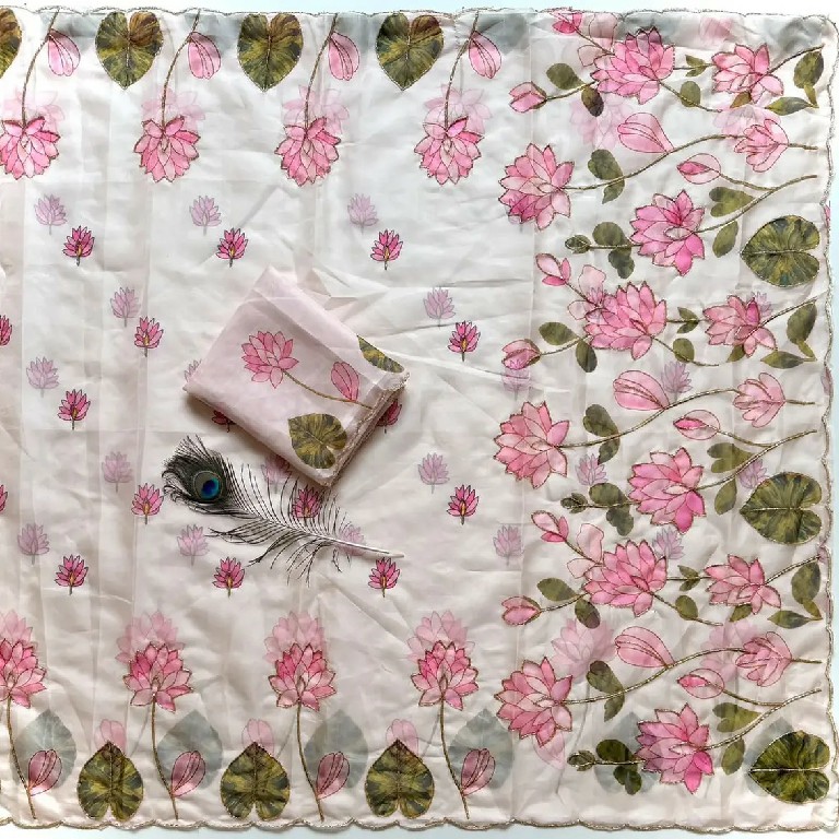 TEXTILEDEAL JR PRESENT SOFT TEBY SILK ELEGANT FLORAL DIGITAL PRINT INDIAN SAREES FOR EXPORT