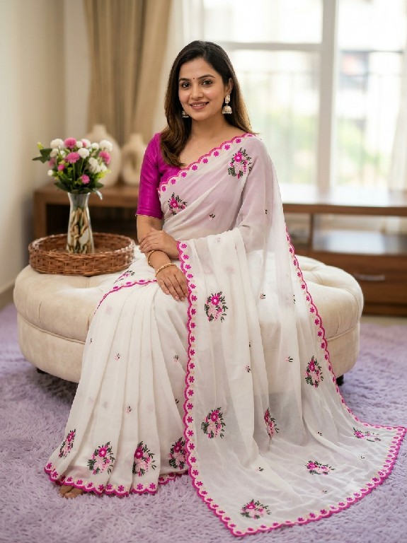 TEXTILEDEAL D.NO JR-680 WHOLESALE STAR GEORGETTE WITH WORK BEAUTIFUL INDIAN SAREES FOR WOMEN SUPPLIER