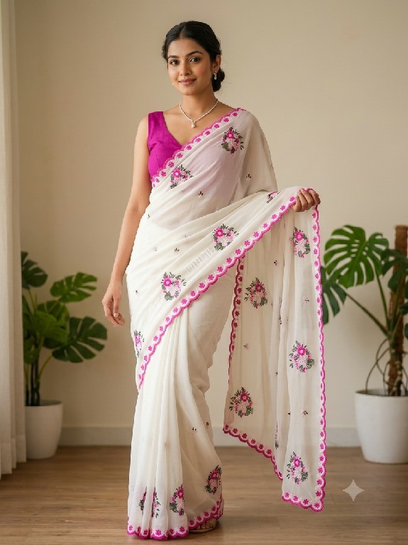 TEXTILEDEAL D.NO JR-680 WHOLESALE STAR GEORGETTE WITH WORK BEAUTIFUL INDIAN SAREES FOR WOMEN SUPPLIER