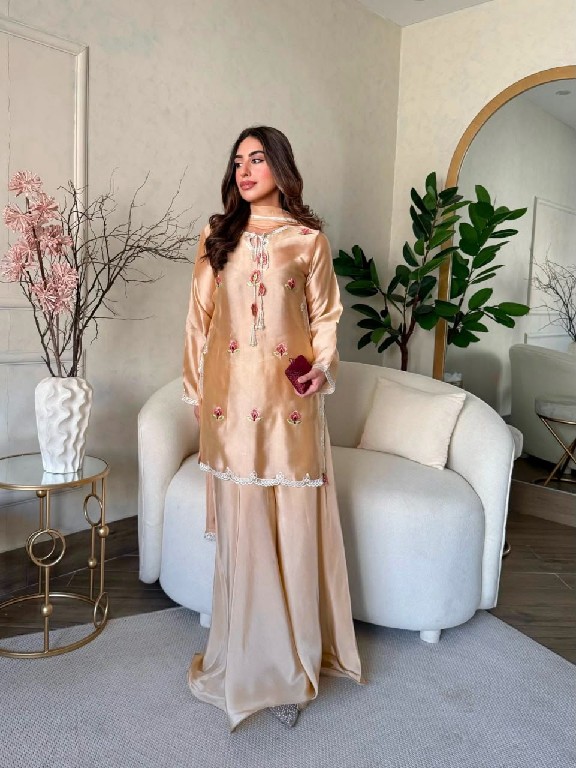 TEXTILEDEAL D.NO 6080 WHOLESALE READYMADE JAPAN SATIN PARTY WEAR TOP PLAZZO WITH DUPATTA ONLINE