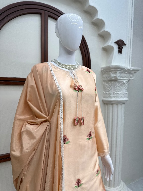 TEXTILEDEAL D.NO 6080 WHOLESALE READYMADE JAPAN SATIN PARTY WEAR TOP PLAZZO WITH DUPATTA ONLINE