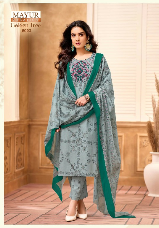 MAYUR CREATION GOLDEN TREE VOL 6 WHOLESALE READYMADE PURE COTTON BIG SIZE BEAUTIFUL WORK 3 PCS SUITS FOR WOMEN ONLINE