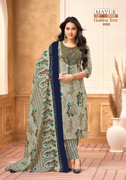 MAYUR CREATION GOLDEN TREE VOL 6 WHOLESALE READYMADE PURE COTTON BIG SIZE BEAUTIFUL WORK 3 PCS SUITS FOR WOMEN ONLINE