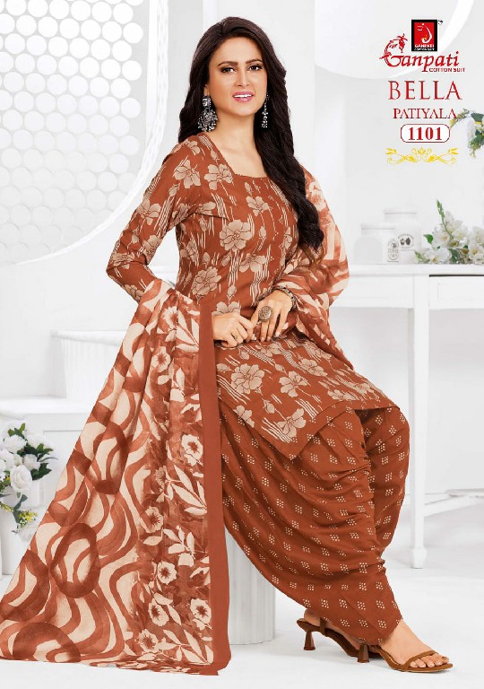 GANPATI BELLA PATIYALA VOL 11 WHOLESALE READYMADE COTTON DAILY WEAR 3 PCS SUITS EXPORTER