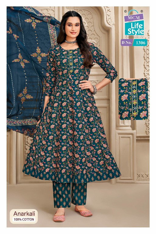MCM LIFESTYLE ANARKALI VOL 13 WHOLESALE READYMADE BIG SIZE ELEGANT FANCY LONG ANARAKALI KURTI PANT WITH DUPATTA SUPPLIER
