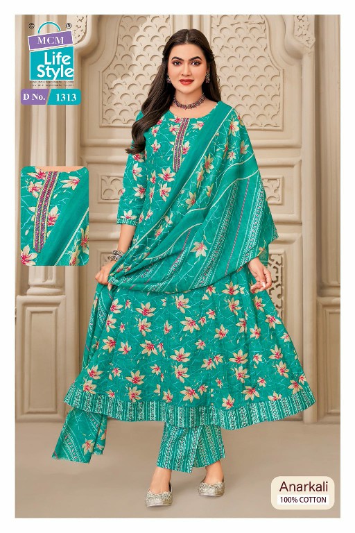 MCM LIFESTYLE ANARKALI VOL 13 WHOLESALE READYMADE BIG SIZE ELEGANT FANCY LONG ANARAKALI KURTI PANT WITH DUPATTA SUPPLIER