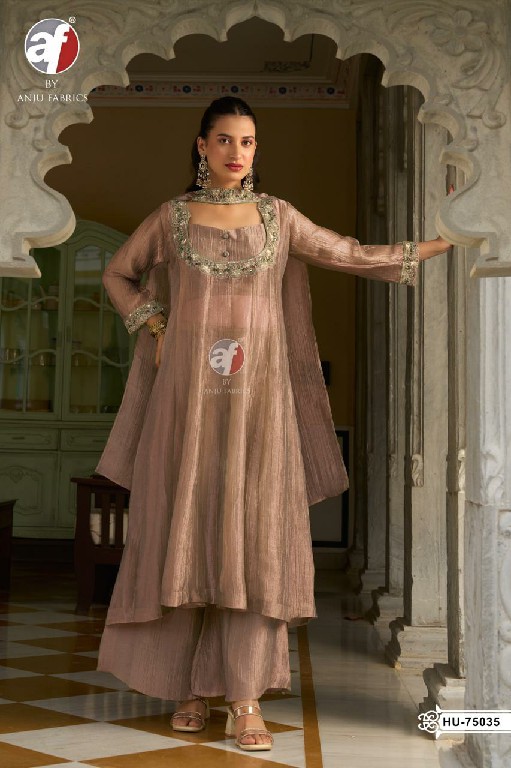 ANJU FAB D.NO HU 75032 TO 75035 WHOLESALE READYMADE SALSA DESIGNER INDO WESTERN SUITS COMBO FOR WOMEN ONLINE