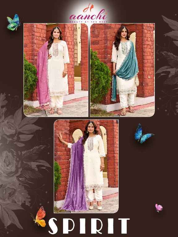 AANCHI SPIRIT WHOLESALE READYMADE VICHITRA SILK LATEST FASHION 3 PCS SUITS SUPPLIER