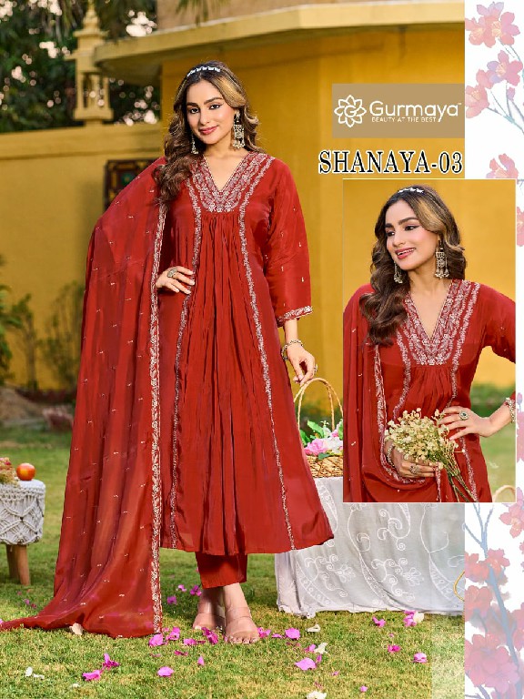 AANCHI SHANAYA WHOLESALE READYMADE MUL CHANDERI FASHIONABLE 3 PCS COMBO SET SUITS EXPORTER