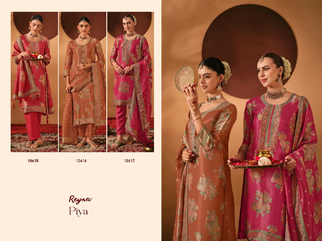 REYNA PIYA WHOLESALE PURE KANJIVARAM SILK FESTIVE LOOK UNSTITCH SALWAR SUITS FOR EXPORT