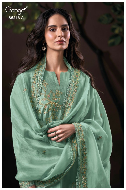 GANGA FAELIA S5216 WHOLESALE PURE BAMBERG GULMOHAR RAW SILK SOLID COLOR UNSTITCH SALWAR SUITS EXPORTER