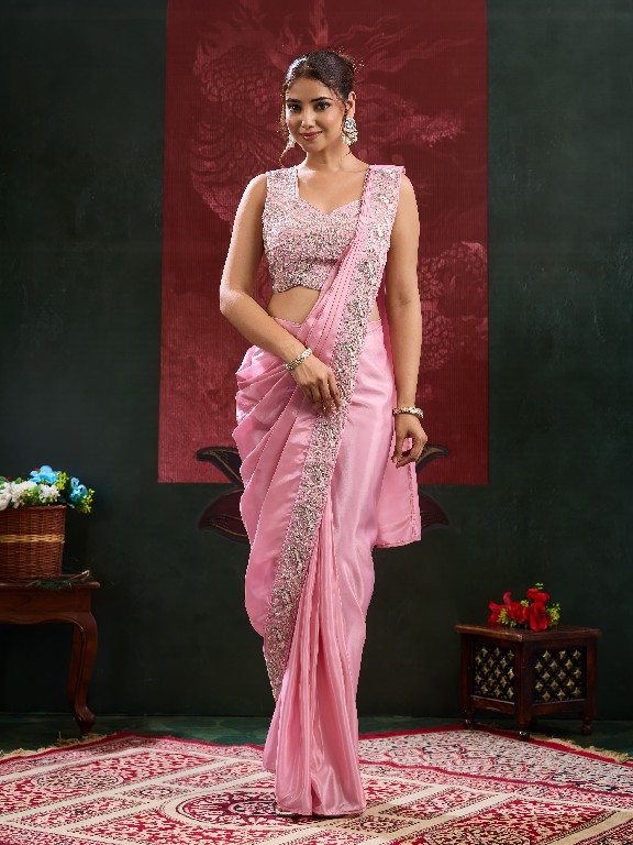 AMOHA D.NO A536 WHOLESALE CHINON READY TO WEAR DESIGNER SAREES FOR WOMEN ONLINE