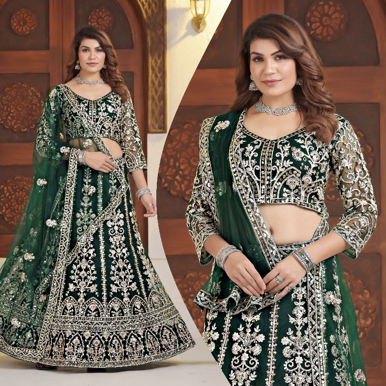 DVD D.NO 5126 WHOLESALE BUTTERFLY NET OCCASION WEAR LEHENGA CHOLI FOR EXPORT