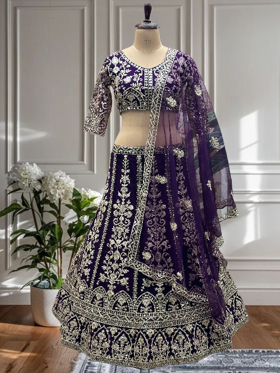 DVD D.NO 5126 WHOLESALE BUTTERFLY NET OCCASION WEAR LEHENGA CHOLI FOR EXPORT