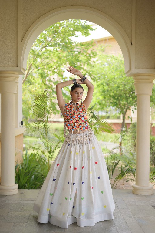TEXTILEDEAL D.NO LW-7181 WHOLESALE READYMADE CORA COTTON ATTRACTIVE NAVRATRI STYLE LEHENGA CHOLI FOR EXPORT