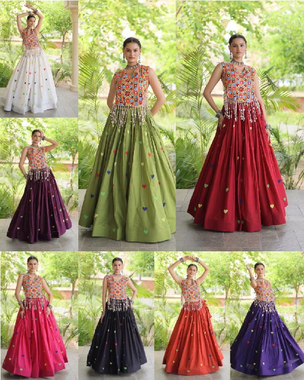 TEXTILEDEAL D.NO LW-7181 WHOLESALE READYMADE CORA COTTON ATTRACTIVE NAVRATRI STYLE LEHENGA CHOLI FOR EXPORT