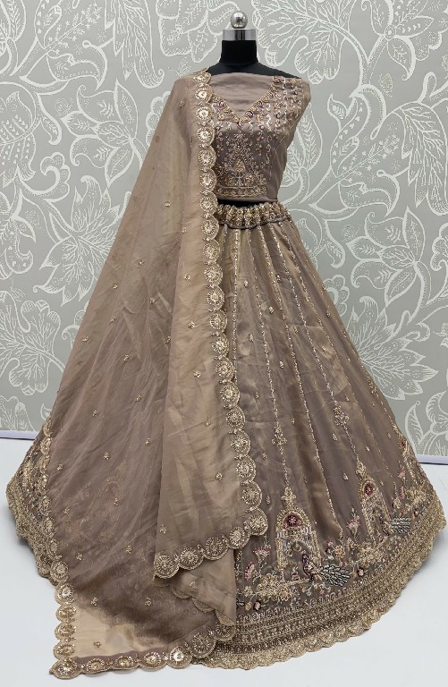 ANJANI ART BRIDAL LEHENGA D.NO 3092 WHOLESALE CHANDNIA SILK INDIAN WEDDING WEAR LEHENGA CHOLI FOR BRIDES EXPORTER