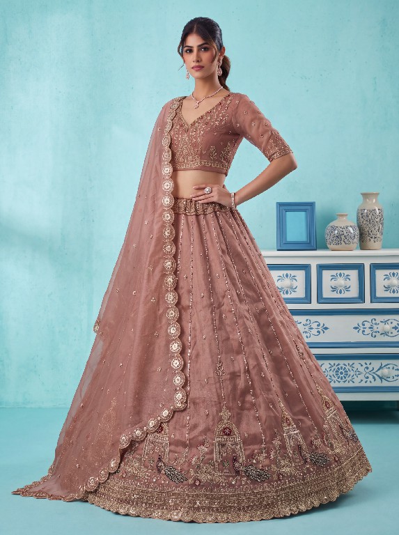ANJANI ART BRIDAL LEHENGA D.NO 3092 WHOLESALE CHANDNIA SILK INDIAN WEDDING WEAR LEHENGA CHOLI FOR BRIDES EXPORTER