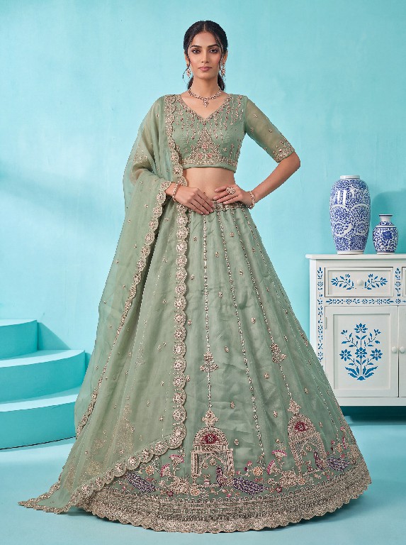 ANJANI ART BRIDAL LEHENGA D.NO 3092 WHOLESALE CHANDNIA SILK INDIAN WEDDING WEAR LEHENGA CHOLI FOR BRIDES EXPORTER