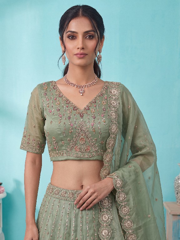 ANJANI ART BRIDAL LEHENGA D.NO 3092 WHOLESALE CHANDNIA SILK INDIAN WEDDING WEAR LEHENGA CHOLI FOR BRIDES EXPORTER