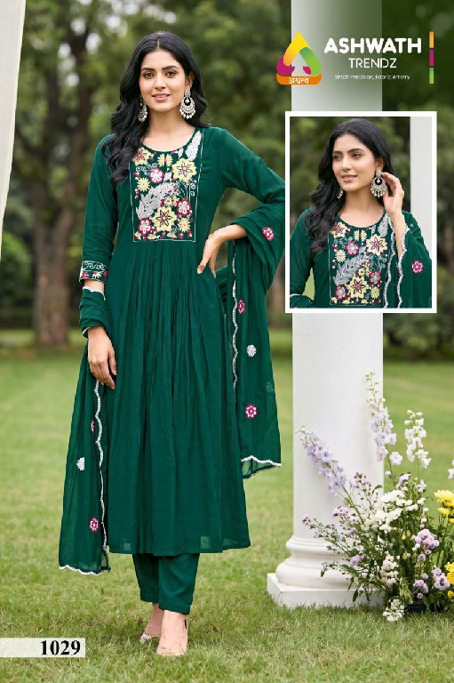 ASHWATH QUEEN WHOLESALE READYMADE MULL SAFFRON TRENDY STYLISH 3 PCS COMBO SET SUITS SUPPLIER