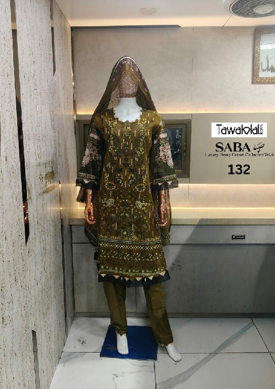 TAWAKKAL SABA VOL 4 WHOLESALE READYMADE PURE COTTON PRINTED PAKISTANI CASUAL WEAR 3 PCS SUITS SUPPLIER