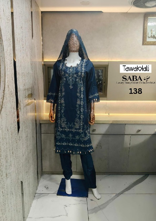 TAWAKKAL SABA VOL 4 WHOLESALE READYMADE PURE COTTON PRINTED PAKISTANI CASUAL WEAR 3 PCS SUITS SUPPLIER