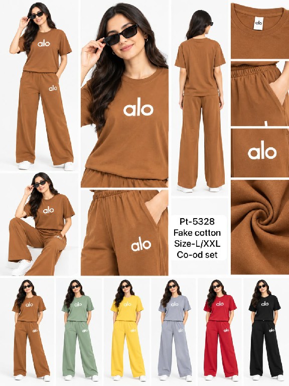 TEXTILEDEAL D.NO PT-5328 WHOLESALE READYMADE FAKE COTTON STYLISH CORD SET FOR EXPORT