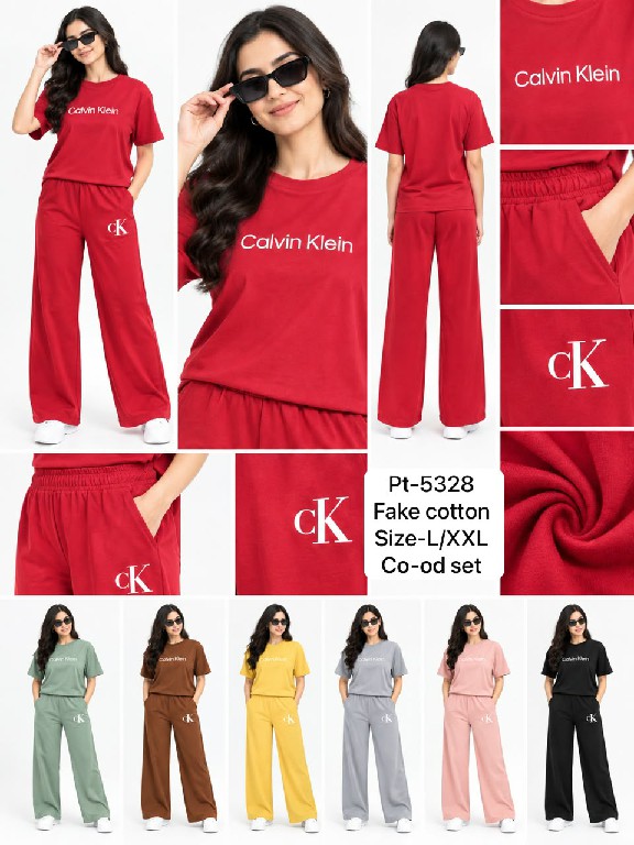 TEXTILEDEAL D.NO PT-5328 WHOLESALE READYMADE FAKE COTTON STYLISH CORD SET FOR EXPORT
