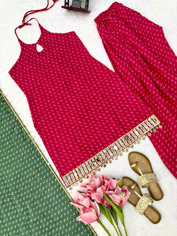 TEXTILEDEAL D.NO KD 1648 WHOLESALE READYMADE FAUX GEORGETTE DESIGNER TOP FARSHI SALWAR WITH DUPATTA SUPPLIER