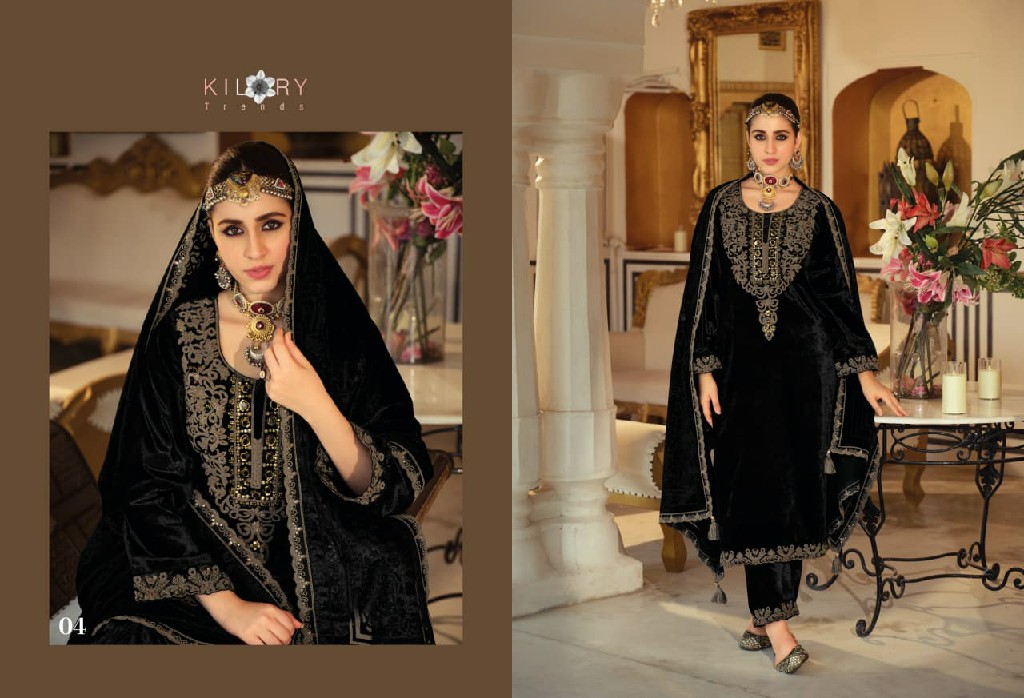 KILORY TRENDS LEGACY WHOLESALE PURE VELVET WINTER SPECIAL UNSTITCH SALWAR SUITS ONLINE