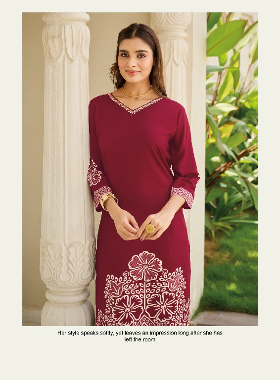 RADHIKA LIFESTYLE ZION VOL 5 WHOLESALE READYMADE RAYON WITH HAND WORK BIG SIZE CORD SET FOR EXPORT