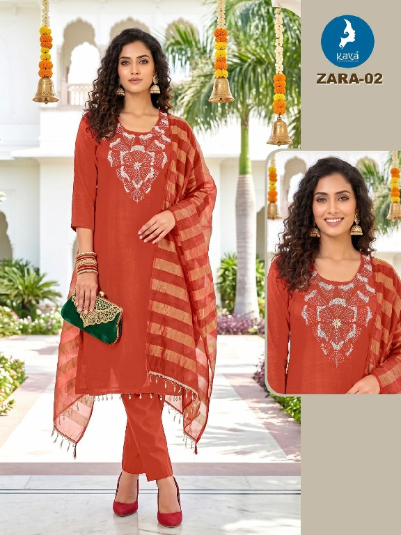 KAYA ZARA WHOLESALE READYMADE MULL CHANDERI BIG SIZE TRENDING 3 PCS COMBO SET SUITS EXPORTER