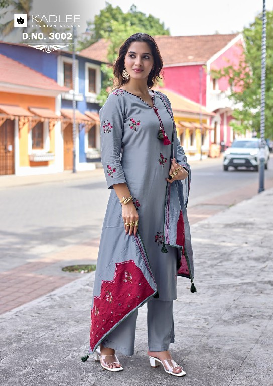 KADLEE VASANT WHOLESALE READYMADE HEAVY RAYON ELEGANT STYLE 3 PCS SUITS SUPPLIER