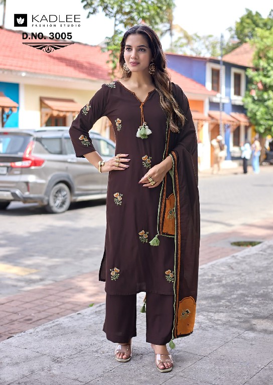 KADLEE VASANT WHOLESALE READYMADE HEAVY RAYON ELEGANT STYLE 3 PCS SUITS SUPPLIER