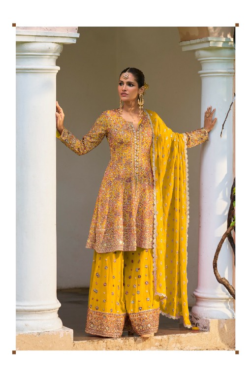 GULKAYRA DESIGNER RAKUL WHOLESALE READYMADE REAL GEORGETTE DESIGNER WEAR 3 PCS SUITS EXPORTER