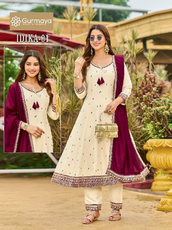 AANCHI IDIKA WHOLESALE READYMADE VICHITRA SILK FASHIONABLE 3 PCS COMBO SET SUITS ONLINE