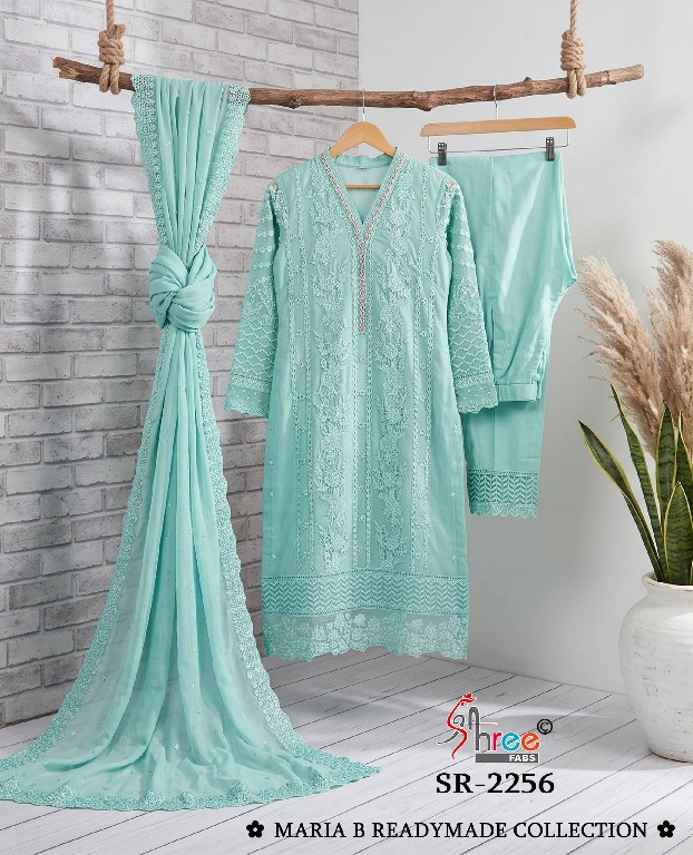 SHREE FABS D.NO 2256 WHOLESALE READYMADE CRISTAL RAGGA CHIFFON LASER CUT WORK DESIGN 3 PCS SUITS EXPORTER
