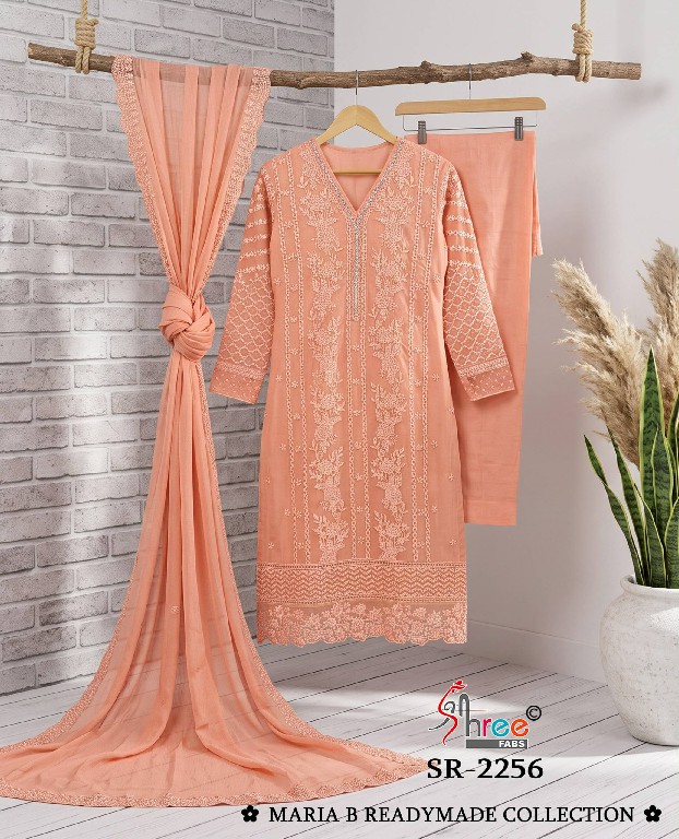 SHREE FABS D.NO 2256 WHOLESALE READYMADE CRISTAL RAGGA CHIFFON LASER CUT WORK DESIGN 3 PCS SUITS EXPORTER