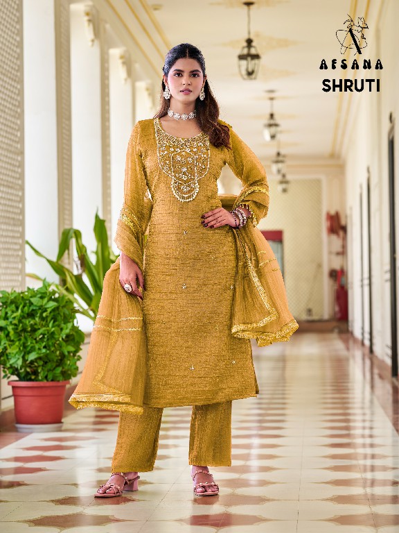 AFSANA SHRUTI WHOLESALE READYMADE SALSA CRUSH ELEGANT 3 PCS COMBO SET SUITS FOR EXPORT