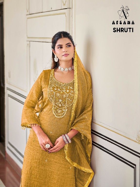 AFSANA SHRUTI WHOLESALE READYMADE SALSA CRUSH ELEGANT 3 PCS COMBO SET SUITS FOR EXPORT
