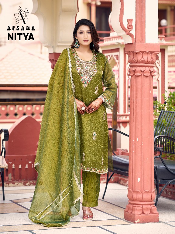 AFSANA NITYA WHOLESALE READYMADE SALSA CRUSH BEATS WORK 3 PCS COMBO SET SUITS ONLINE