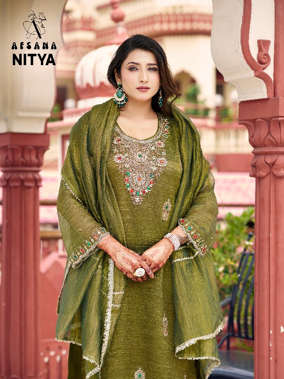 AFSANA NITYA WHOLESALE READYMADE SALSA CRUSH BEATS WORK 3 PCS COMBO SET SUITS ONLINE