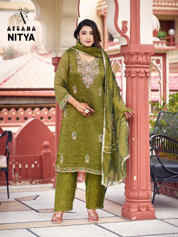 AFSANA NITYA WHOLESALE READYMADE SALSA CRUSH BEATS WORK 3 PCS COMBO SET SUITS ONLINE
