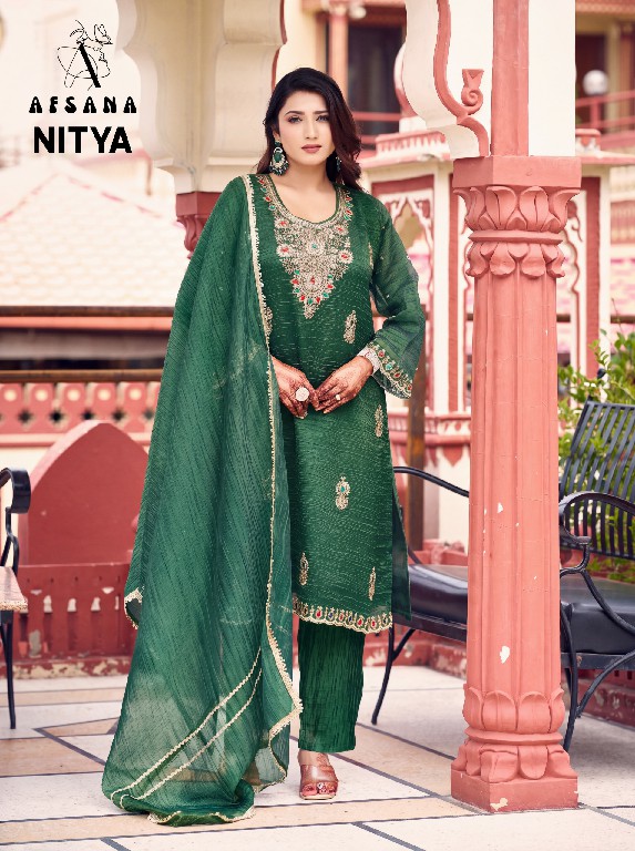 AFSANA NITYA WHOLESALE READYMADE SALSA CRUSH BEATS WORK 3 PCS COMBO SET SUITS ONLINE